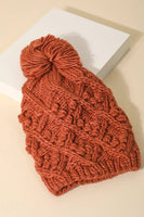 Cable Knit Pom Beanie