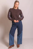 2-Tone Denim Pants