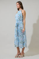 Leida Floral Pleated Midi Dress