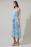Leida Floral Pleated Midi Dress