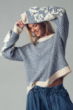 Floral Embroidered Knit Sweater