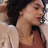 2" Hammered Hoop Earrings (gold, silver)