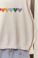 Rainbow Heart Patch Sweater