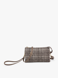 Riley Plaid 3 Compartment Crossbody/Wristlet