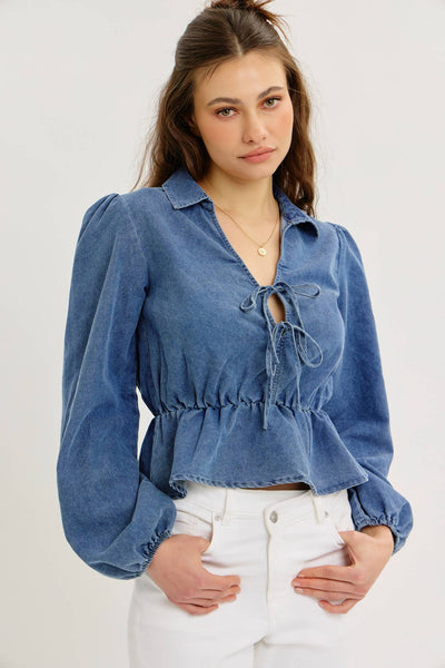 Becky Denim Top