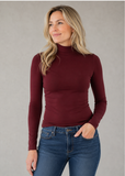 One Size | Signature Stretch Long Sleeve Mockneck Turtleneck (MANY COLORS)