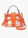 Toni Clear Flapover Crossbody Bag | Stadium Purse