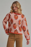 Doodle Pumpkin Knit Pullover