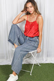 Allie Lace-Trim Satin Camisole