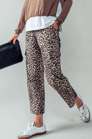 Savanna Leopard Cropped Cargo Pants