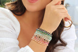 Elley Stretchy Stackable Gemstone Bracelet, Handmade in USA