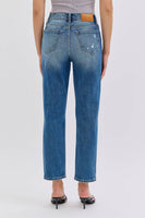 High Rise Crop Straight Denim