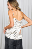 Allie Lace-Trim Satin Camisole