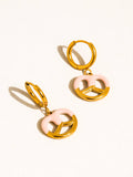 Prezzy 18K Gold Non-Tarnish Pretzel Charm Hoop Earrings