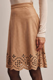 Elizabeth Faux Suede Midi Skirt