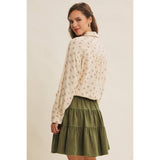 Mineral Washed Linen Blend Skirt