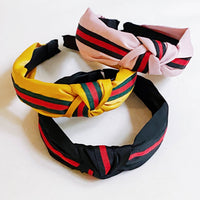Luxe Stripe Headband: Pink