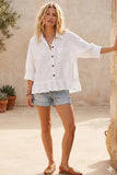 Becky Ruffle Poplin Top