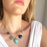 Handmade | Sierra Stone Heart Multi Charm Necklace