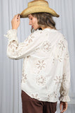 3D Floral Karlie 100% Cotton Blouse (2 Colors!)