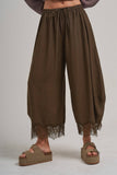Lace Balloon Pants: Vintage Mocha