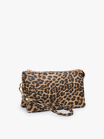 Riley Leopard 3 Compartment Crossbody/Wristlet