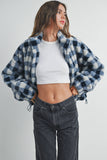 Drop Shoulder Plaid Fleece Maisy Jacket