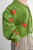 Strawberry Embroidered Cardigan