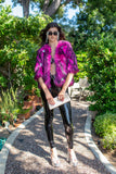 Planet Queen Faux Fur Jacket in Monster Pink