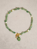 Cercey 18K Gold Non-Tarnish Stone Charm Necklace