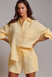 Larissa Butter Resort Button-Up Set