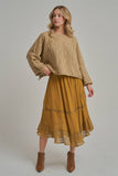 Jasper Midi Skirt (Gold or Olive)
