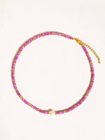 Millie Purple Boho Handmade Beaded Pearl Necklace