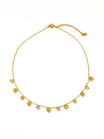 Sylvain 18K Gold Non-Tarnish CZ Shell Charm Necklace