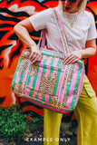 Quilted Weekender Duffle Bag - Sandstone Celestial Tiger
