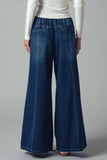 Wide Leg Drawstring Western Pants