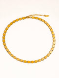 Carmin 18K Gold Non-Tarnish Gold Disc Link Necklace