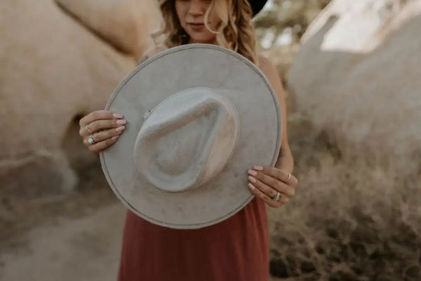 Vegan Suede Rancher Hat (Four Colors)