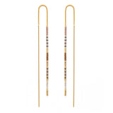 Miyuki Seed Bead Threader Earrings