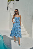 Tamer Ruched Midi Dress Feiry Tropics