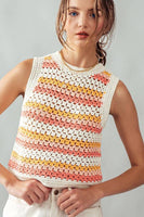 Striped Crochet Tank