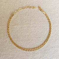 18k Gold Filled Detailed Mariner Anklet