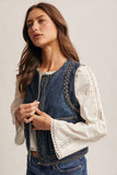 Jillie Denim Braided Vest