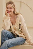 Flower Embroidered Knit Cardigan