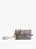 Riley Plaid 3 Compartment Crossbody/Wristlet