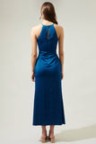 Carmina Deep Slit Maxi Dress