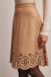 Elizabeth Faux Suede Midi Skirt