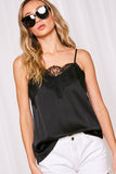 Rachel Lace-Trim Satin Camisole