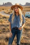 Frayed Abbie Denim Top