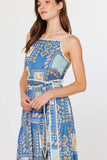 Coastal Patchwork Midi Dress